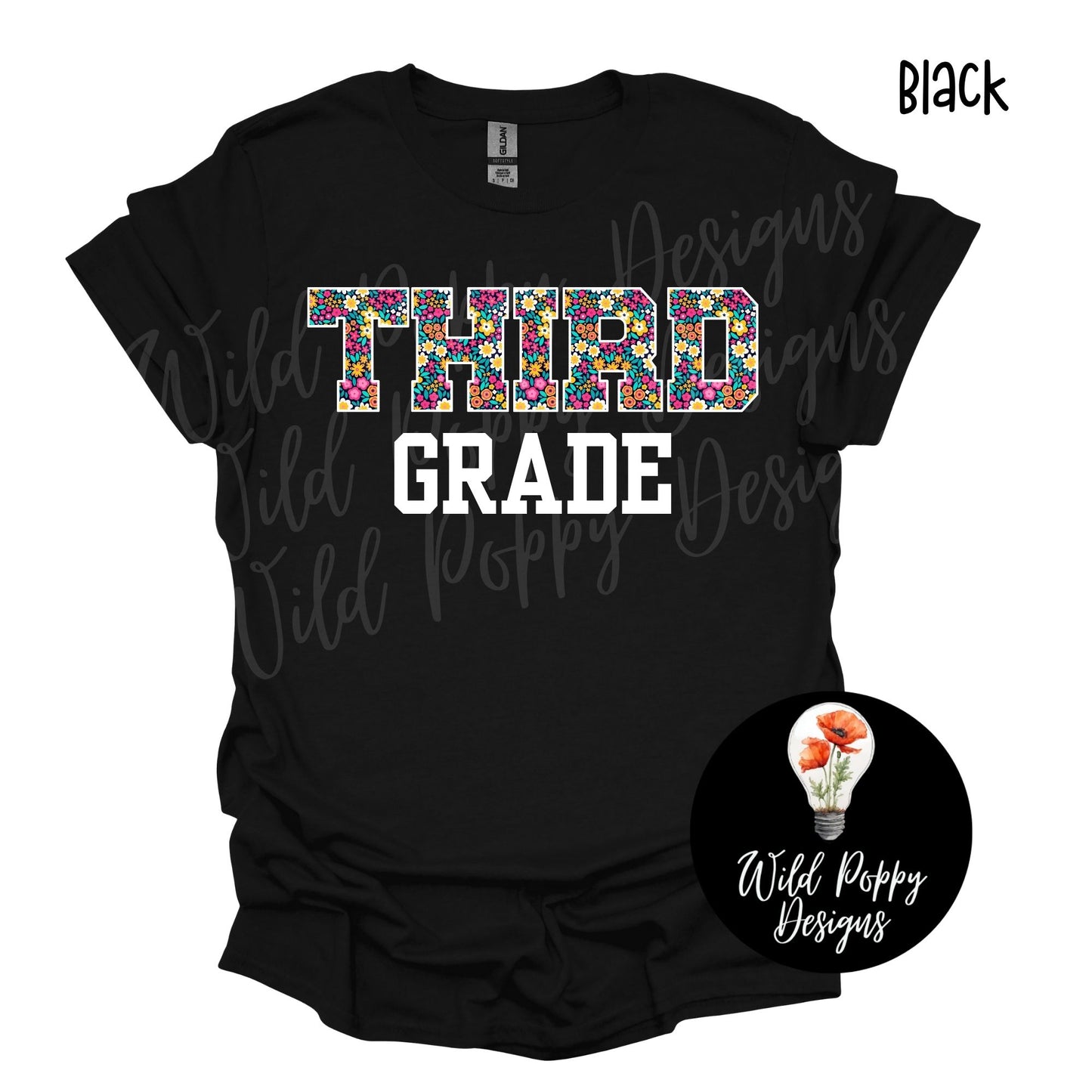 Floral Grade Level Tee (Customizable)