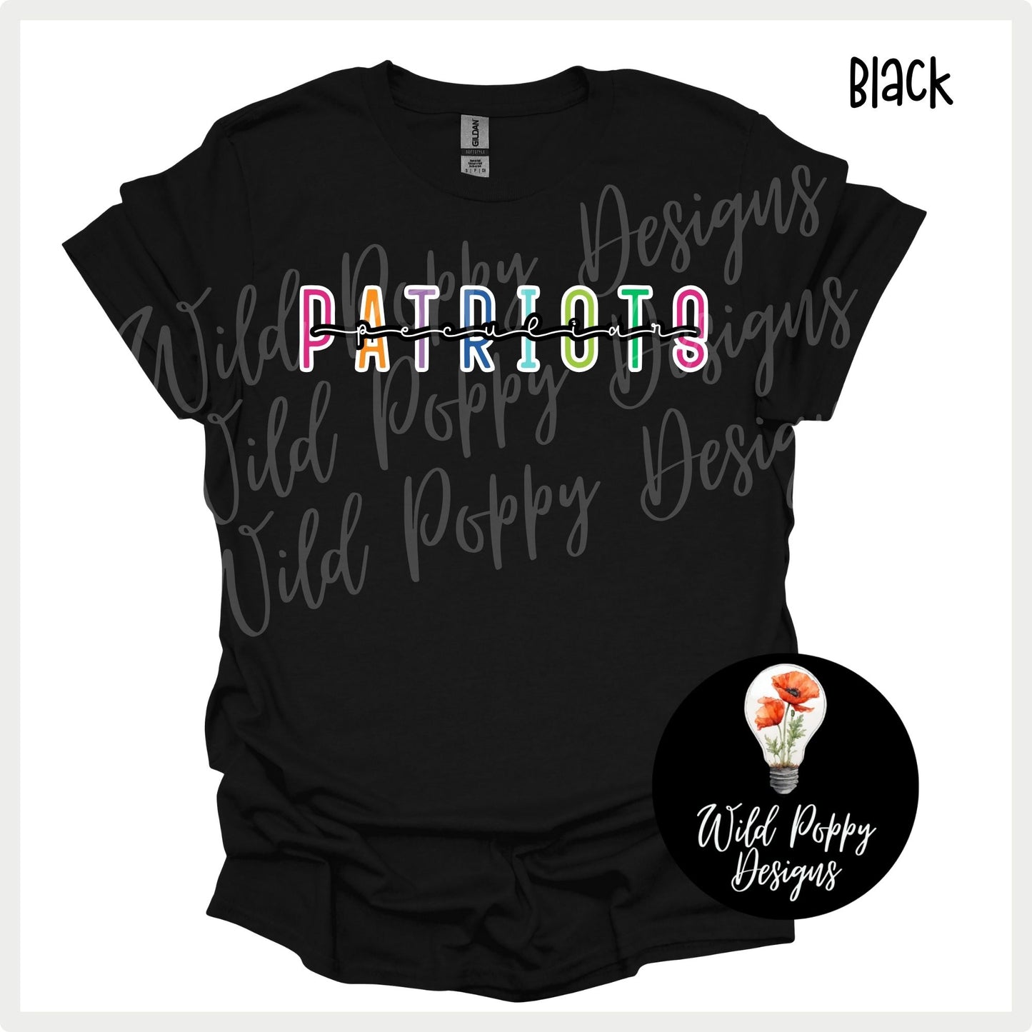 Patriots - Bright Skinny Letters Tee