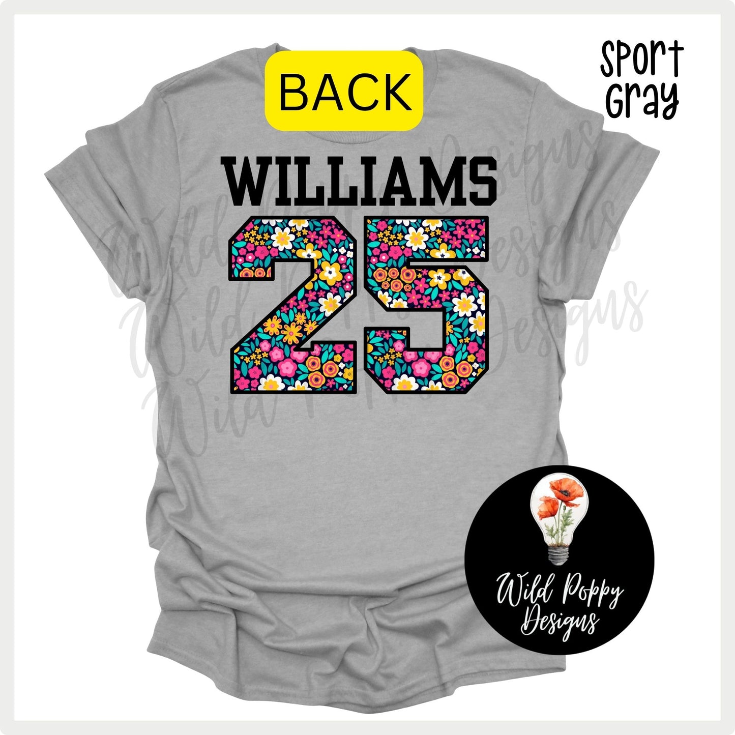 Floral Grade Level Tee (Customizable)