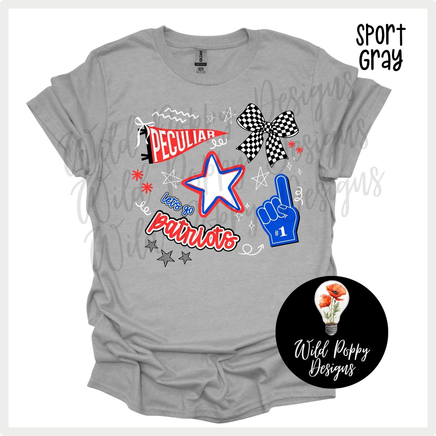 Patriots - Pennant + Doodles Tee