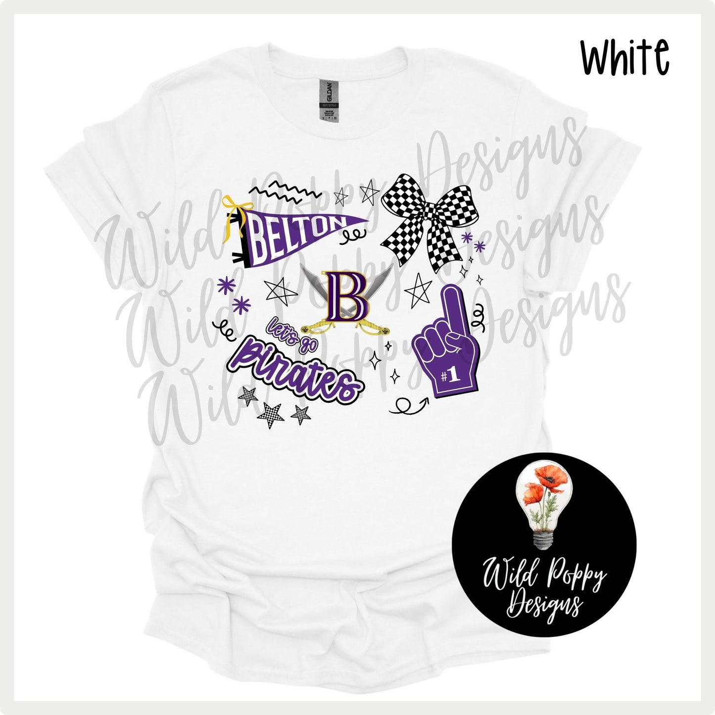 Pirates - Pennant + Doodles Tee