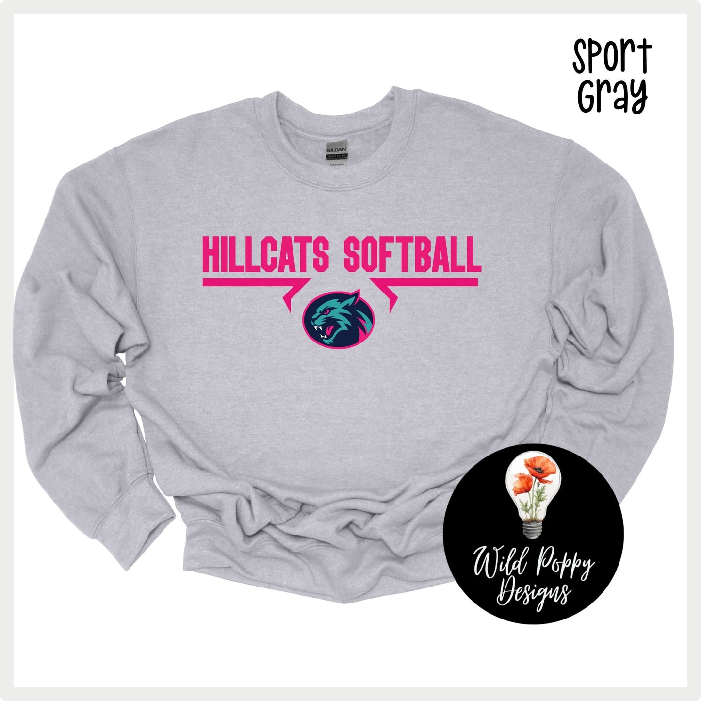 Hillcats Softball Crewneck Sweatshirt