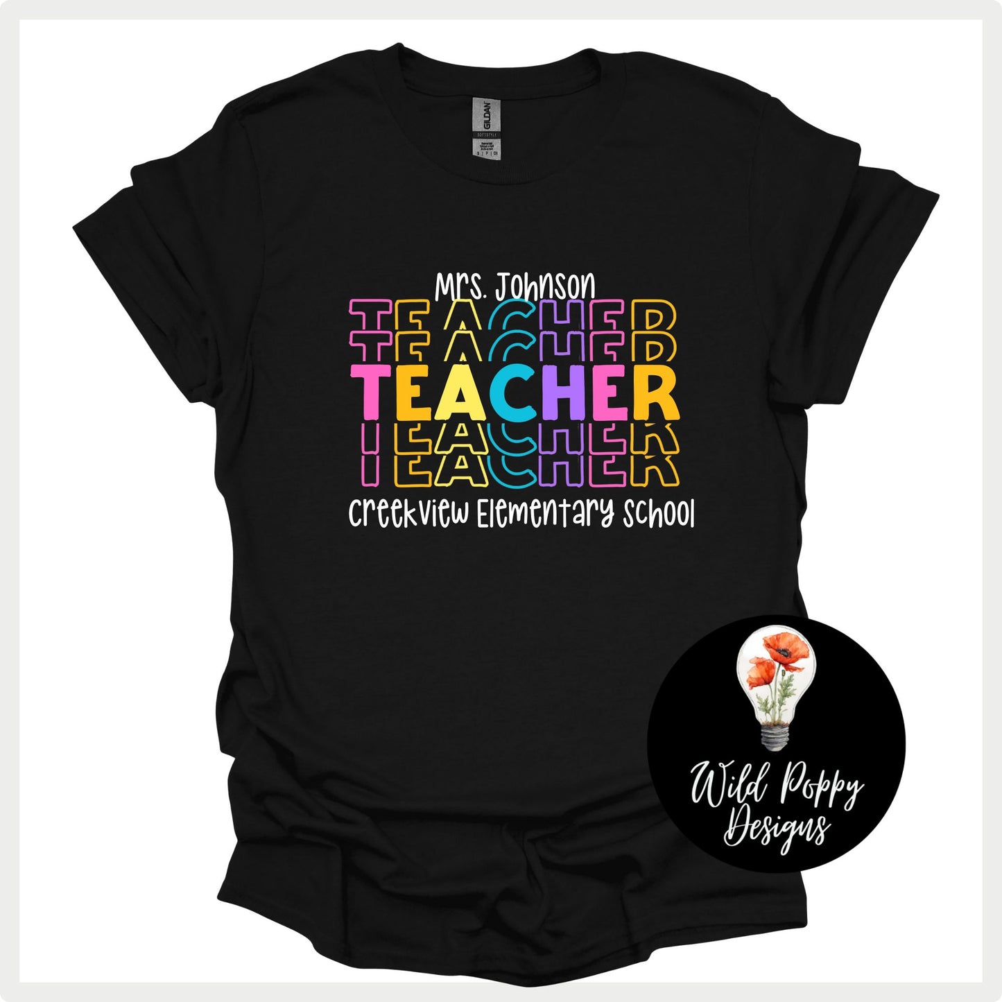 Colorful Teacher Repeat (Customizable)