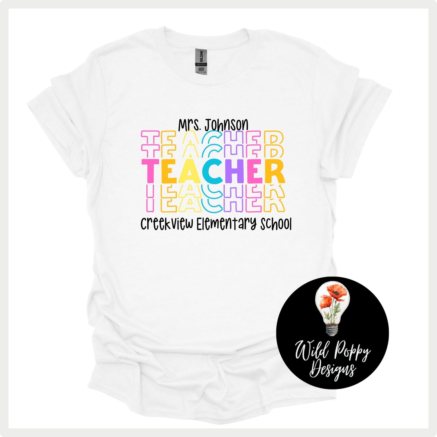 Colorful Teacher Repeat (Customizable)