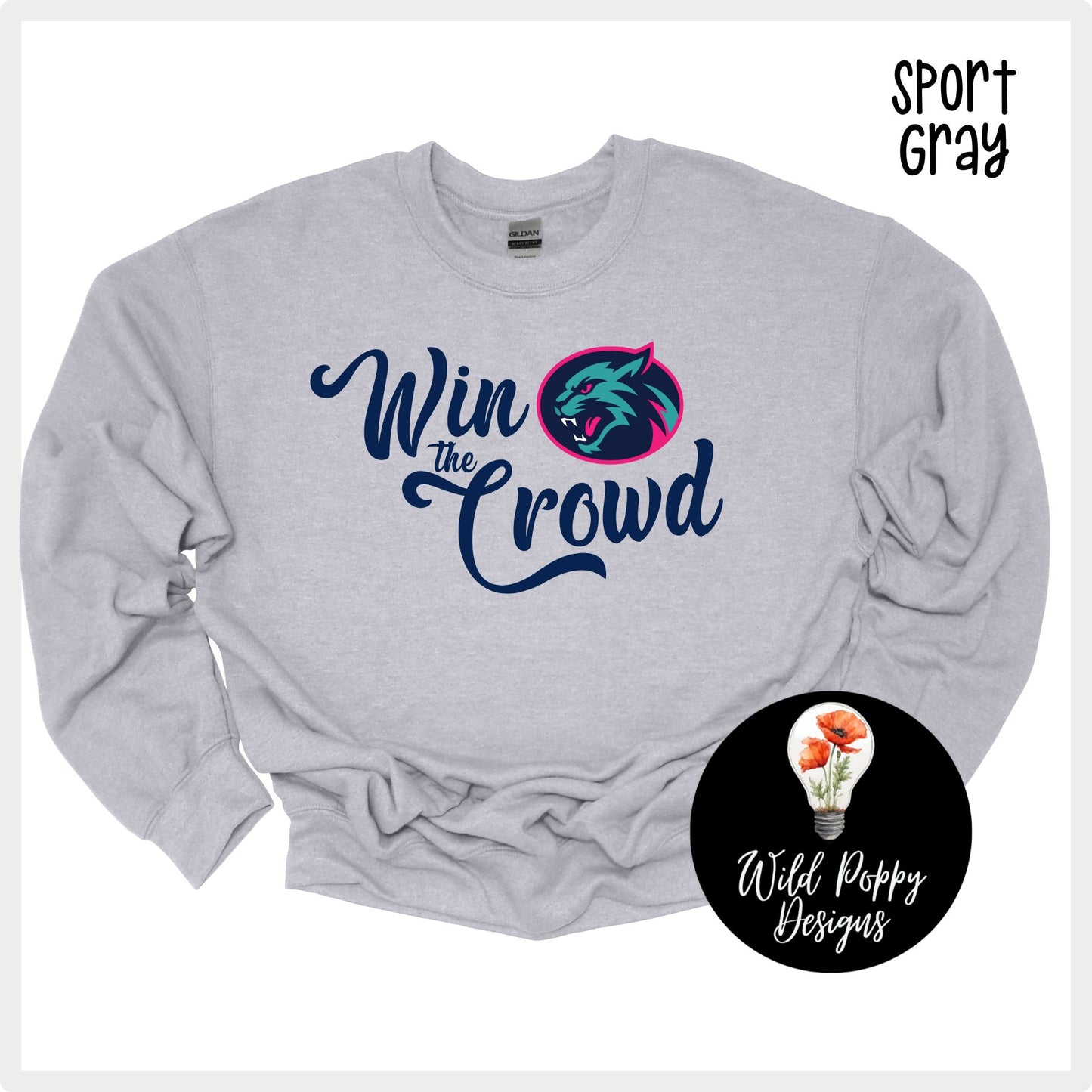 Hillcats Win the Crowd Crewneck Sweatshirt