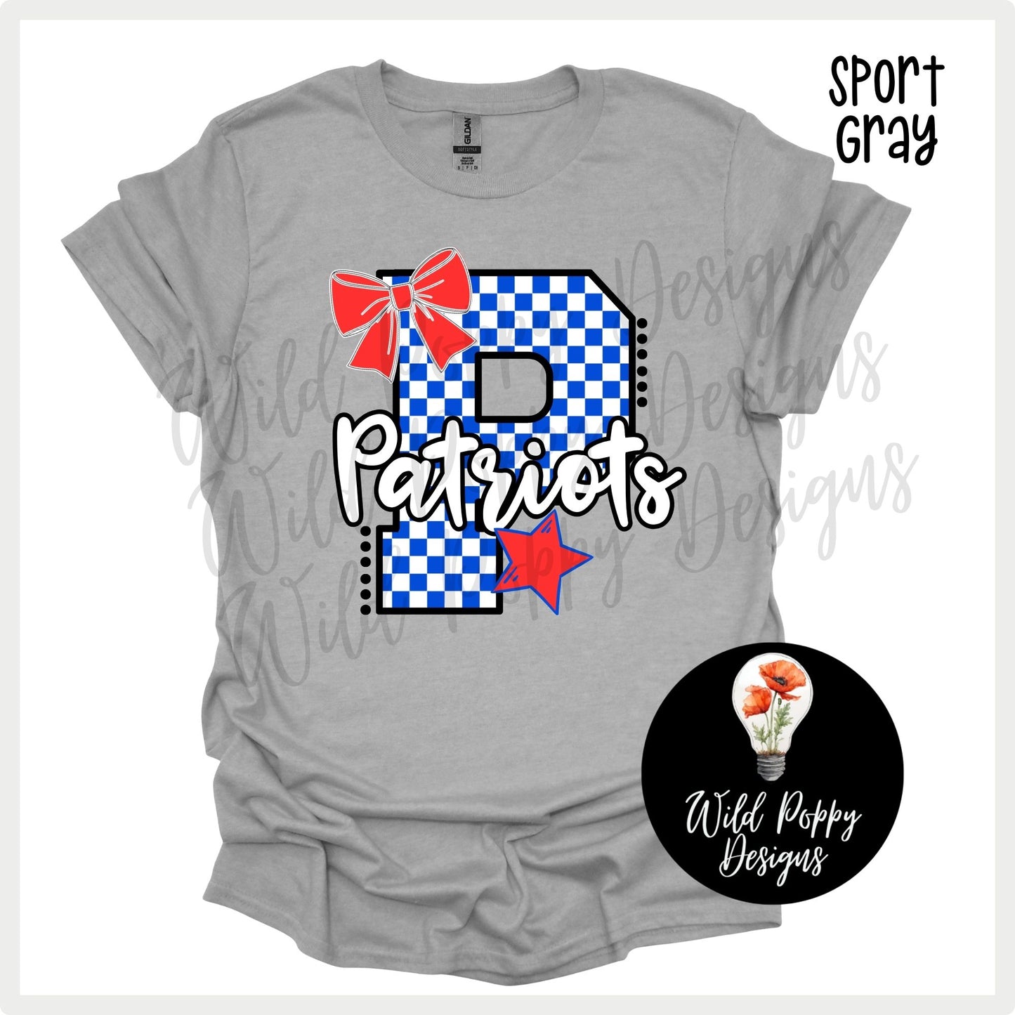 Patriots Checkered P with Bow