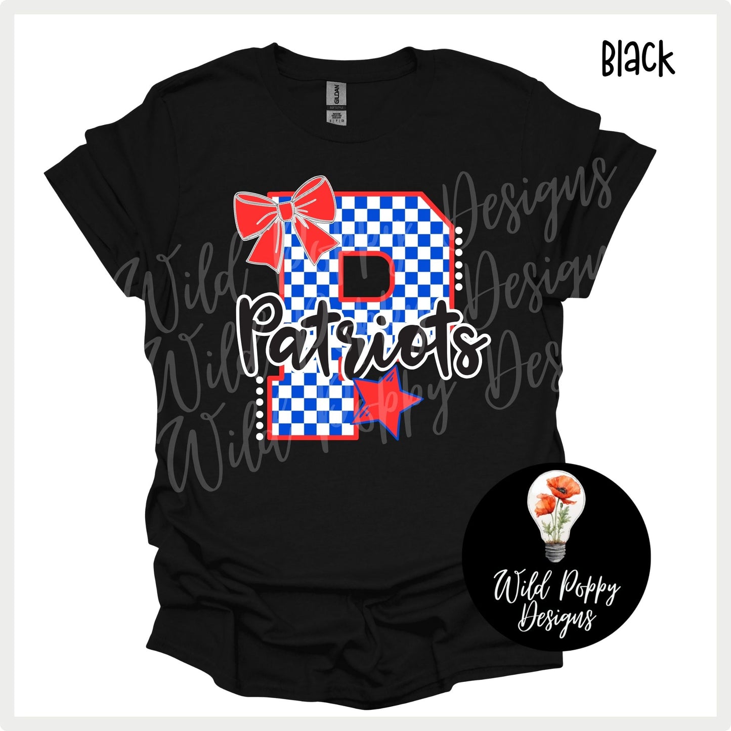Patriots Checkered P with Bow