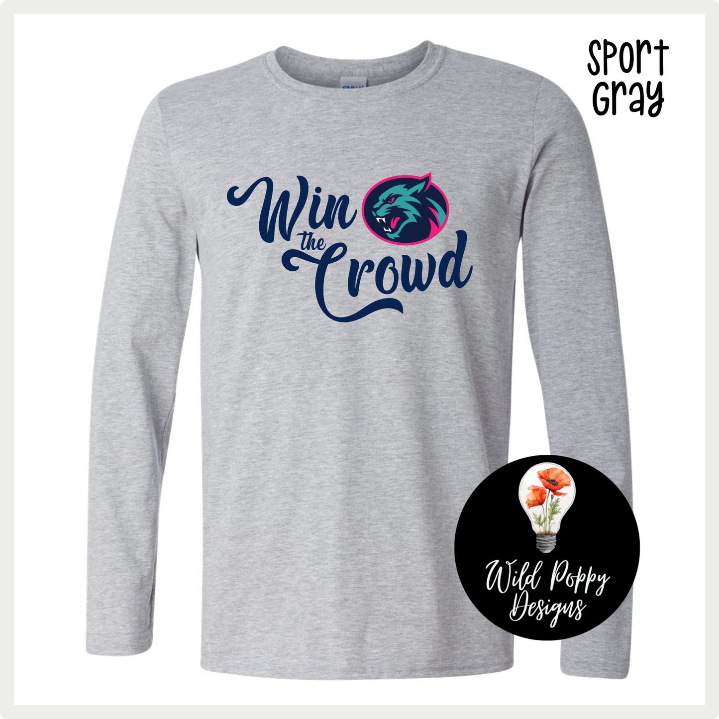 Hillcats Win the Crowd Long Sleeve Tee
