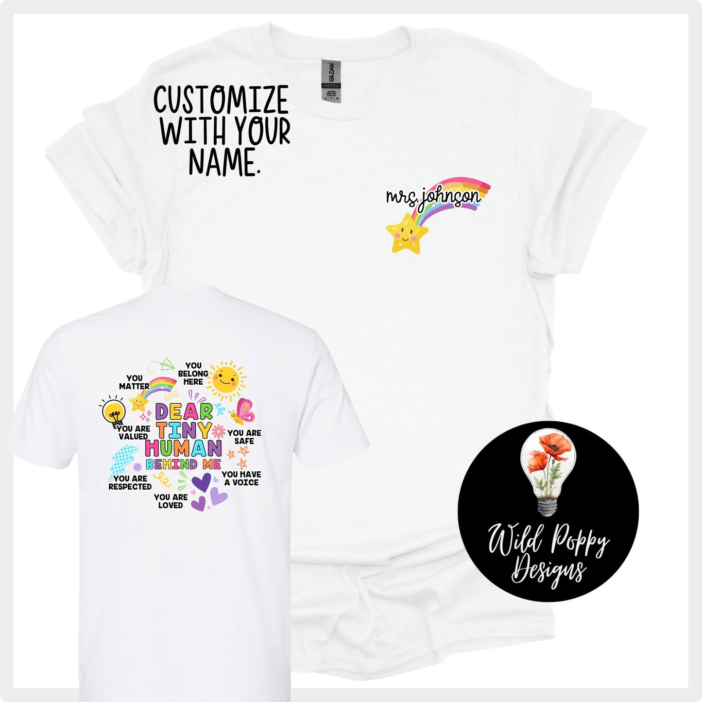 Dear Tiny Human Behind Me (Customizable)
