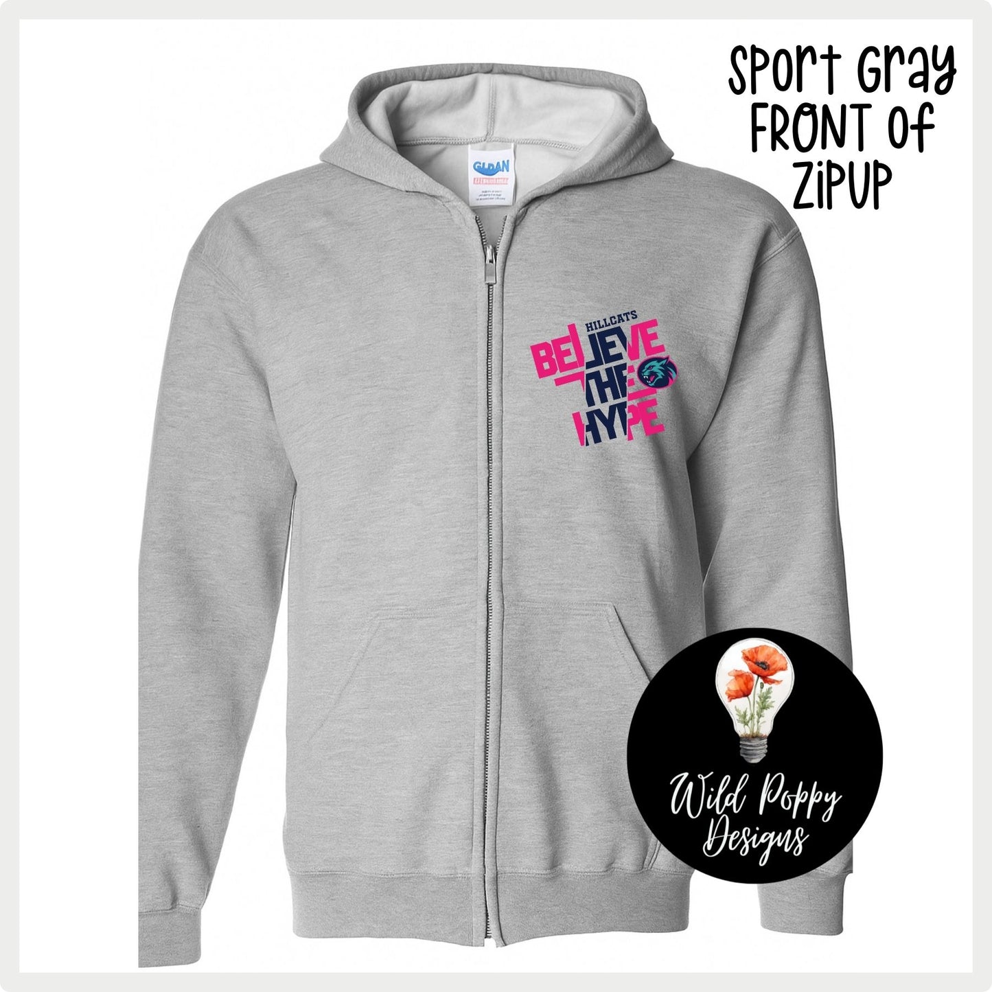 Hillcats Believe the Hype Full Zip Jacket