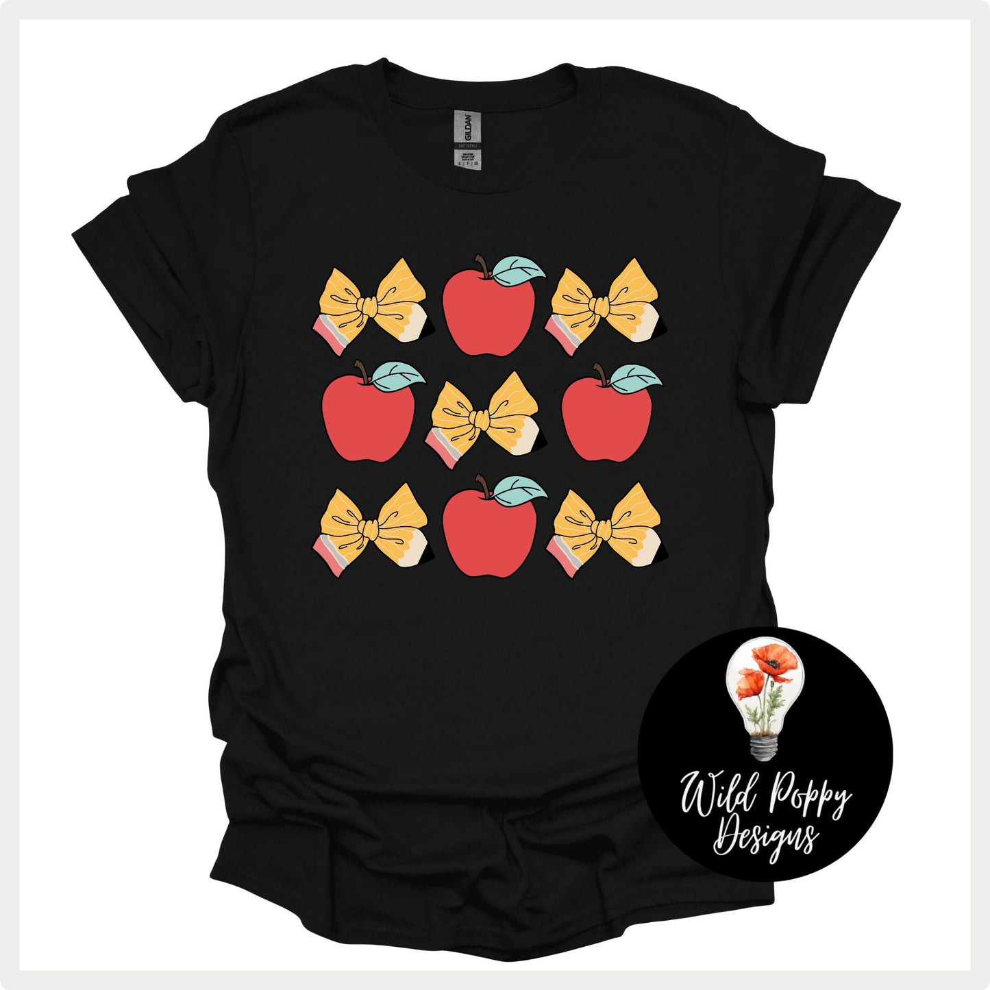 Pencil Bows + Apples