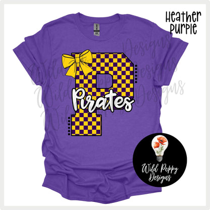 Pirates - Checkered P with Bow