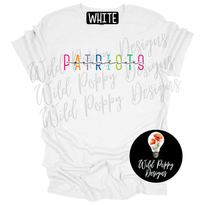 Patriots - Bright Skinny Letters Tee