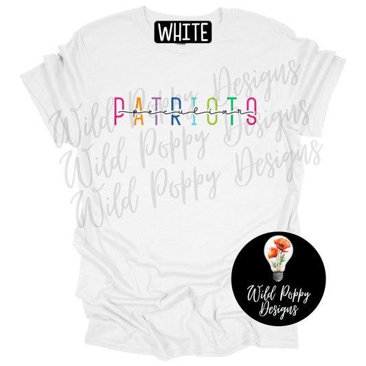 Patriots - Bright Skinny Letters Tee
