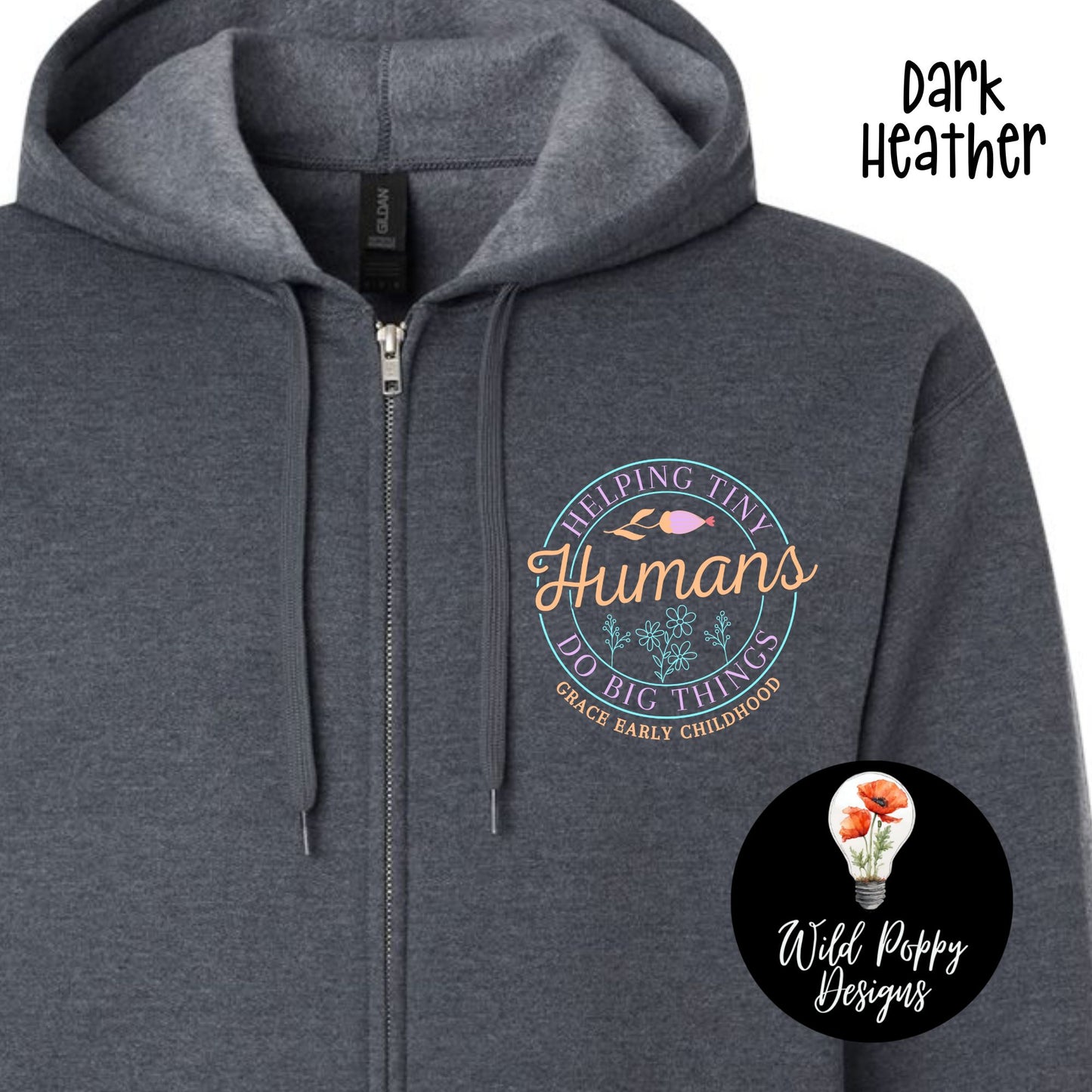Helping Tiny Humans Do Big Things Zip Up Jacket (Customizable with Name)