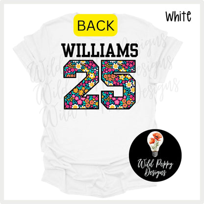 Floral Grade Level Tee (Customizable)