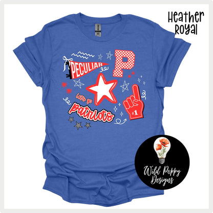 Patriots - Pennant + P + Doodles Tee or Crewneck Sweatshirt