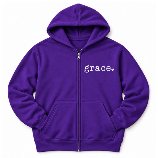Grace Heart Zip-Up Jacket