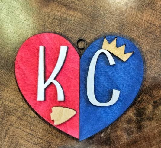 KC Heart Ornament