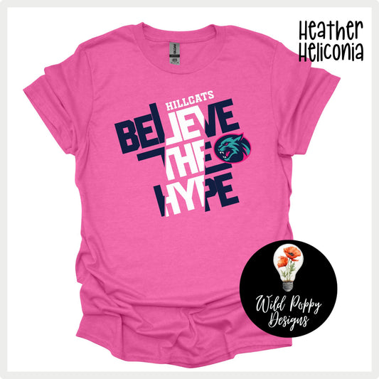 Hillcats Softball Believe the Hype Tee