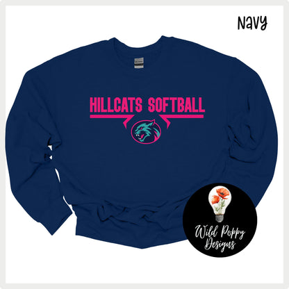Hillcats Softball Crewneck Sweatshirt