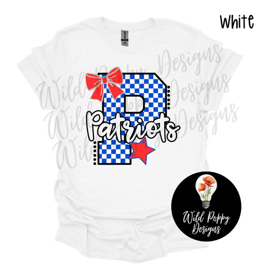 Patriots Checkered P with Bow
