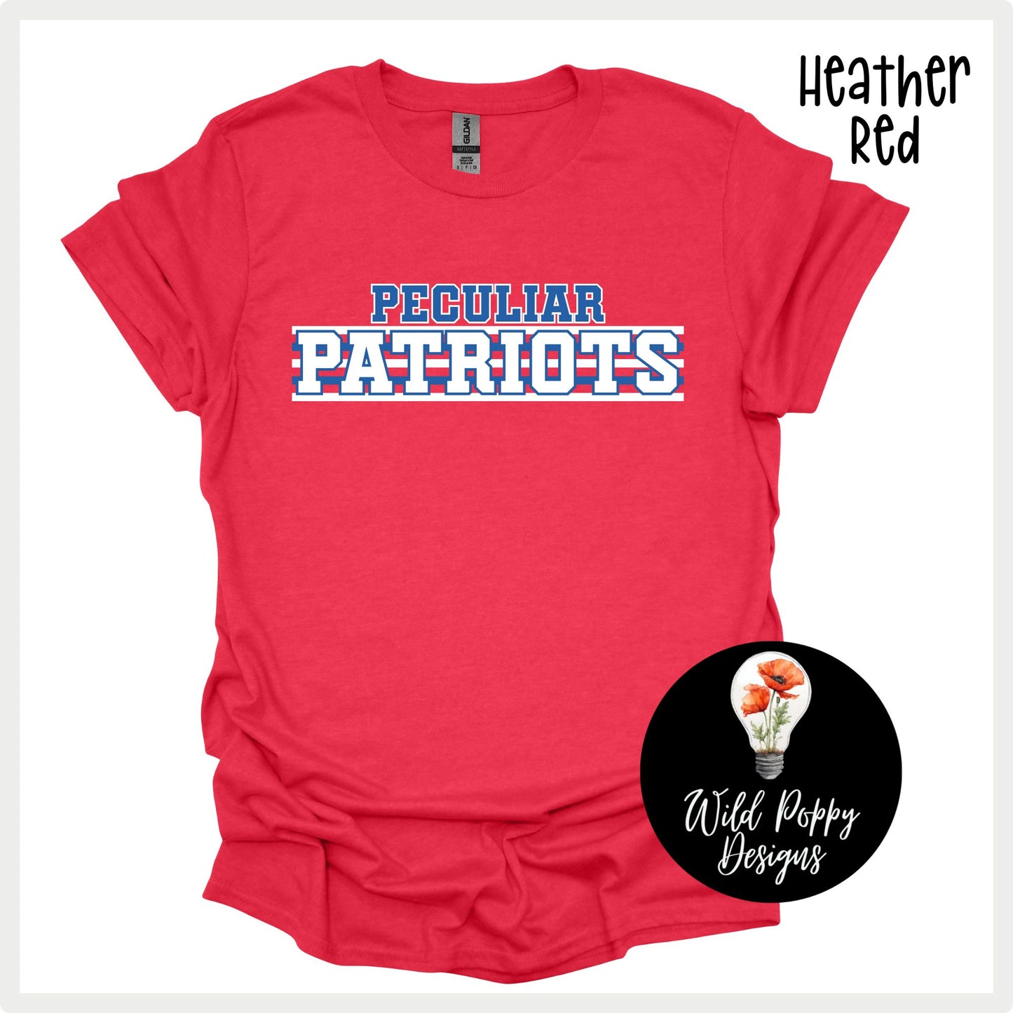 Patriots - Varsity Print Stripes Tee or Crewneck Sweatshirt