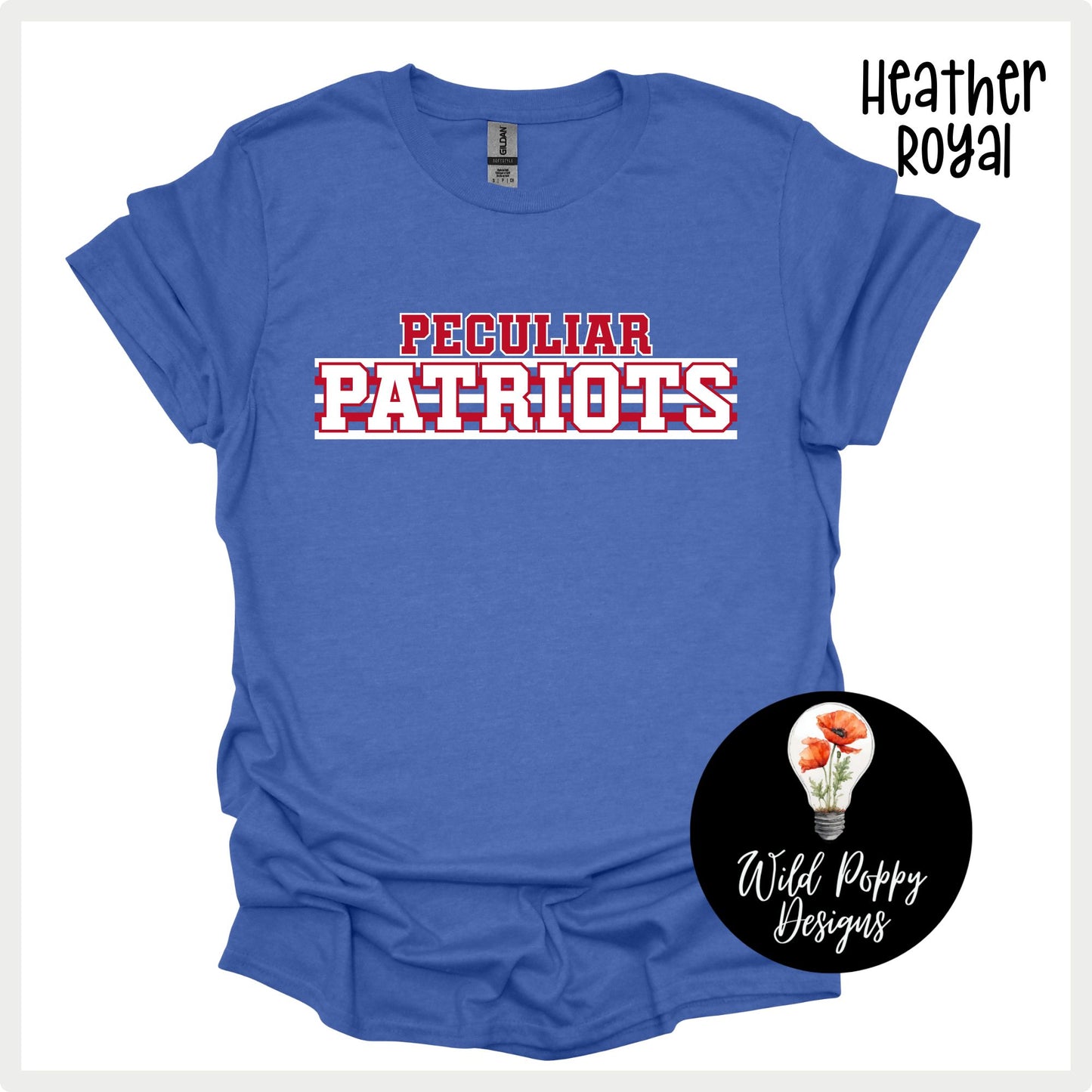 Patriots - Varsity Print Stripes Tee or Crewneck Sweatshirt