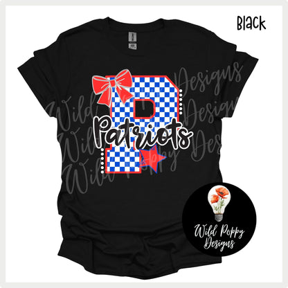 Patriots Checkered P with Bow