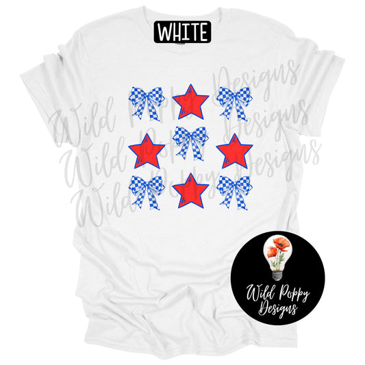 Patriots Stars and Bows Tee
