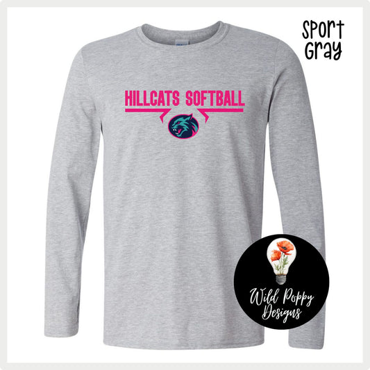 Hillcats Softball Long Sleeve Tee