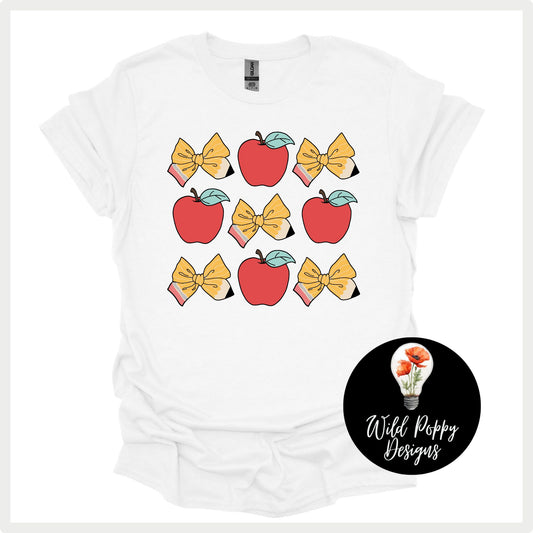 Pencil Bows + Apples