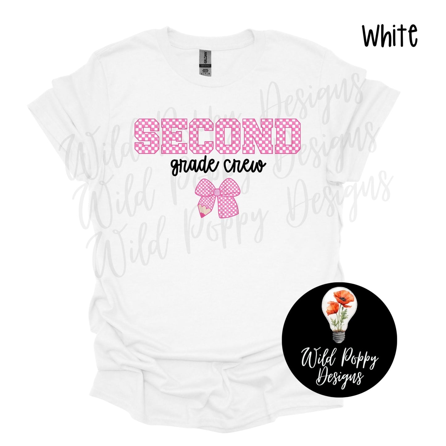 Pink Checkered Letter Grade Level Tee (Customizable)